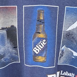 90s Mens Large Distressed Labatt Blue Sweatshirt 90s Mens Large Distressed Labatt Blue Sweatshirt